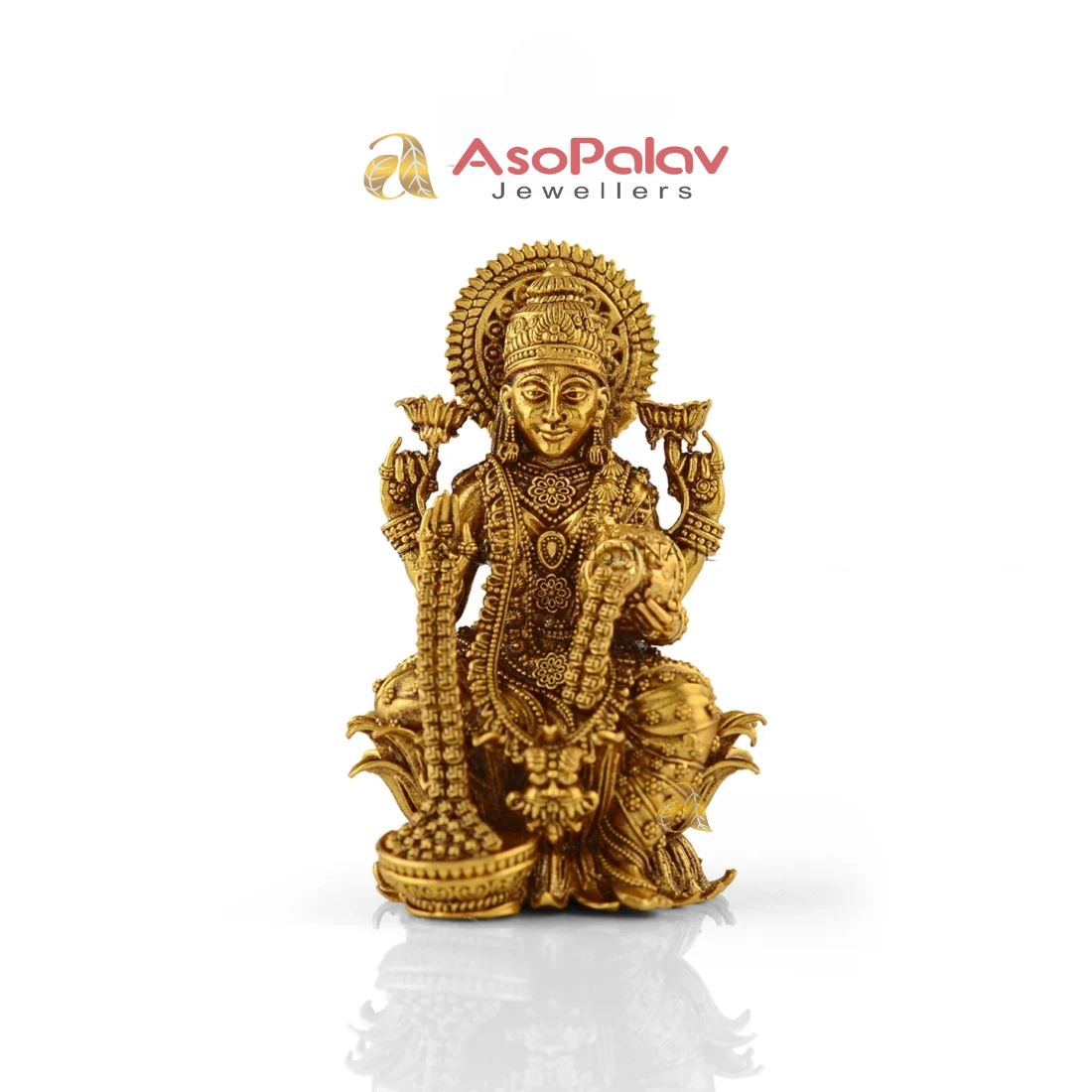 Laxmi Idol in Pure 22K Gold