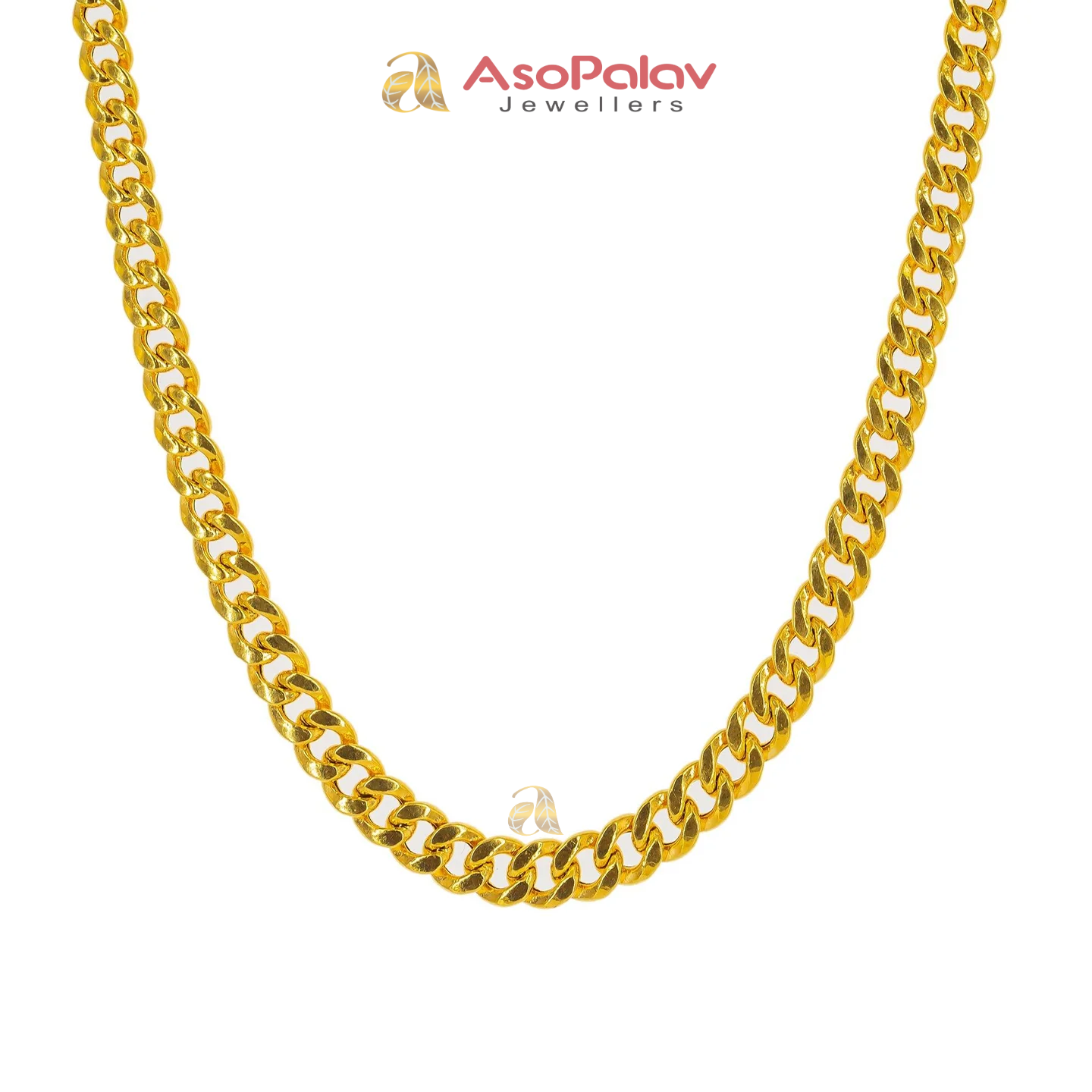 Asopalav Jewellers 22K Yellow Gold Cuban Link Chain 100.4g | Bold Luxury Statement Chain