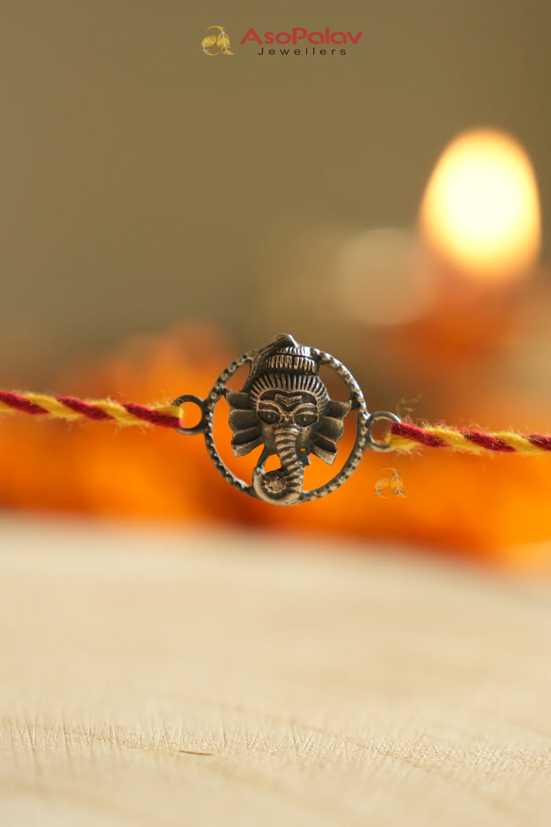 925 Sterling Silver Elephant Rakhi for Raksha Bandhan