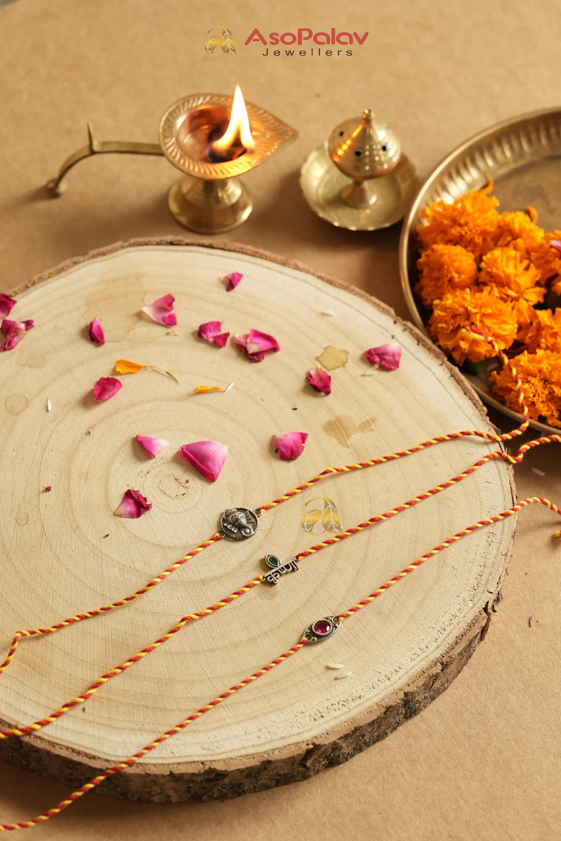 925 Sterling Silver Rakhi Set of 3 for Raksha Bandhan
