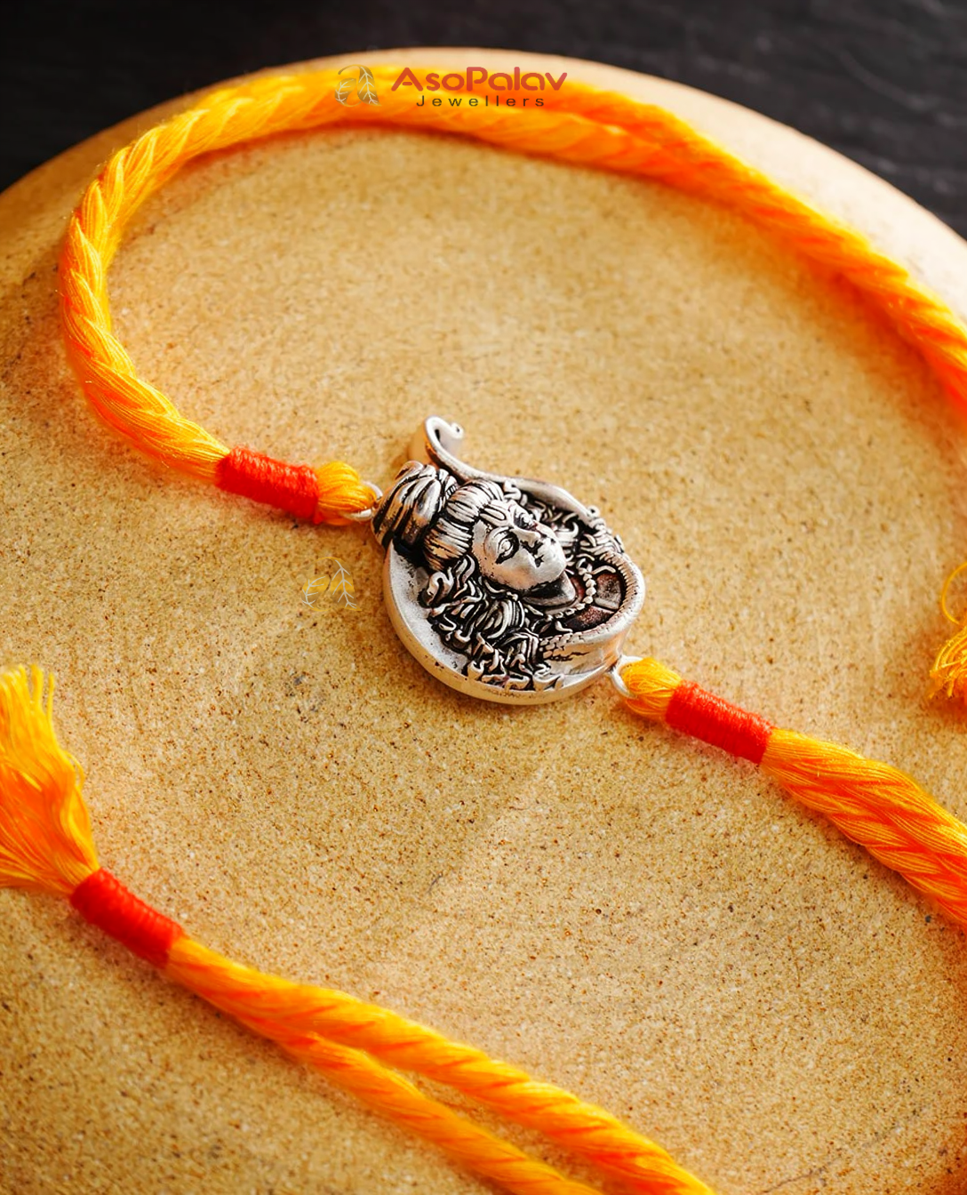 925 Sterling Silver Shiva Rakhi for Raksha Bandhan